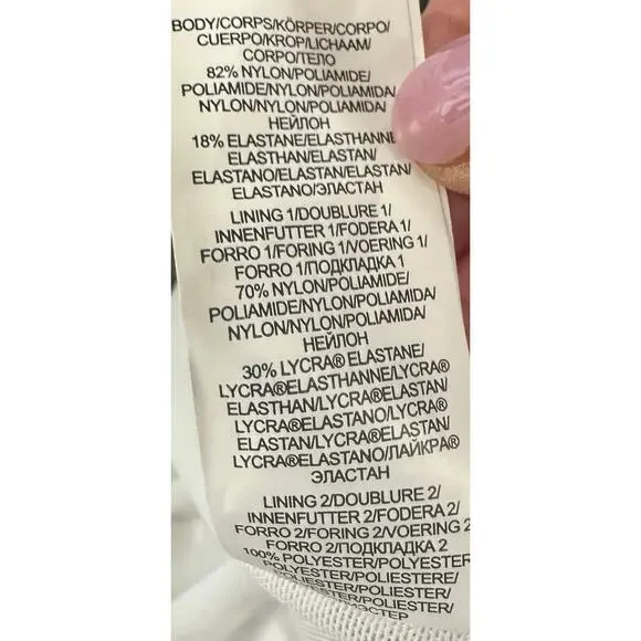 Lauren Ralph Lauren Black White Polka Dot Tummy Control Halter Swimdress 16 NWT - Picture 11 of 12